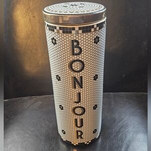 Anthropologie Bonjour bistro tile canister